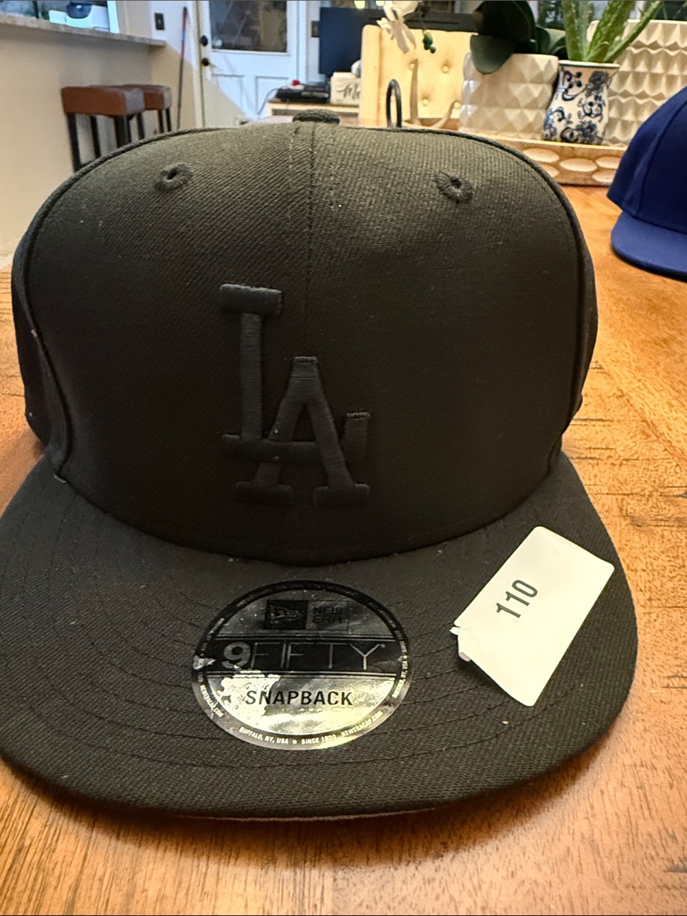 New Era Black LA Baseball Snapback Hat